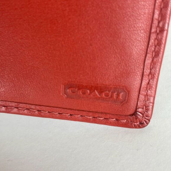 Coach Embossed Leather Wallet Persimmon F74064 - Picture 12 of 12